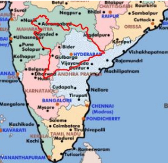 Map India Hyderabad