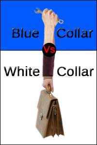 Difference between blue and white collar workers